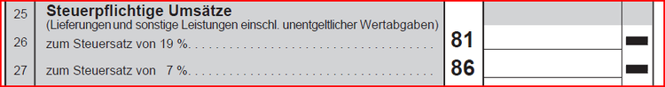 Steuerpflichtige Umstze